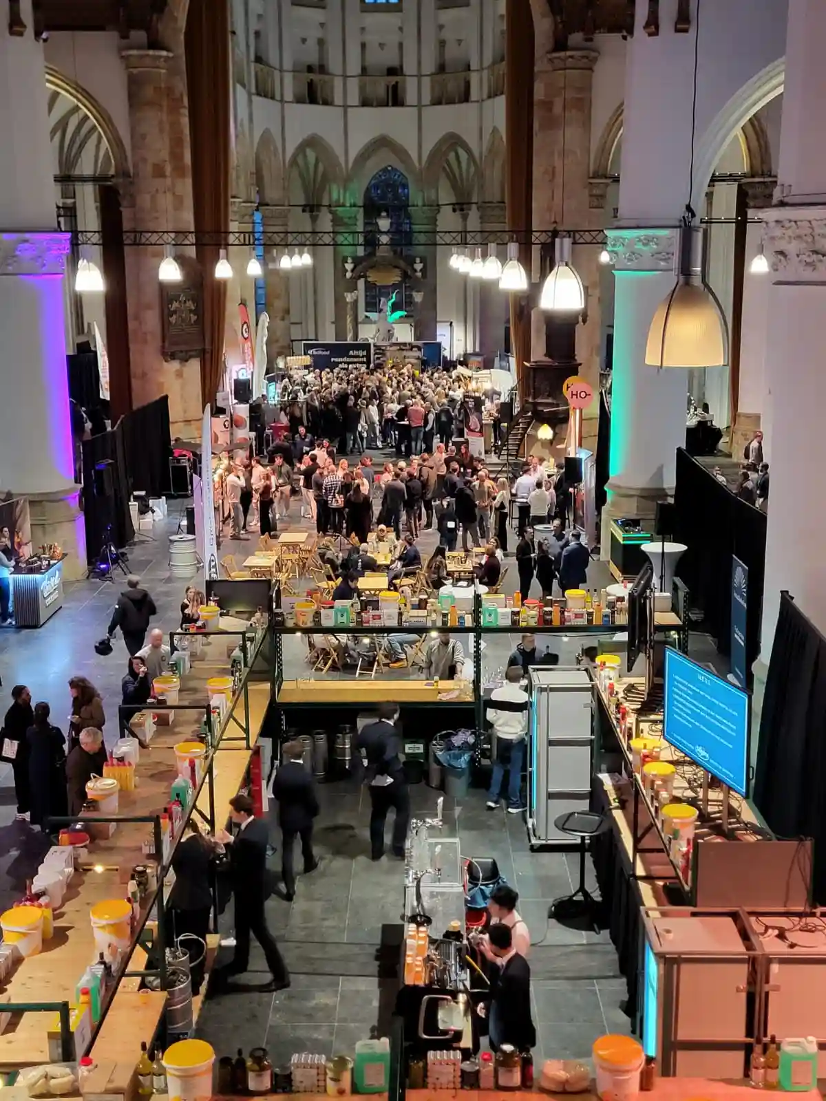 Evenement productie Haagse Horeca Beurs in de Grote Kerk van Den Haag